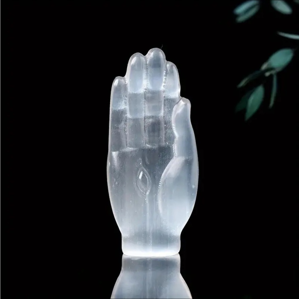 Reiki Charged Selenite Hand